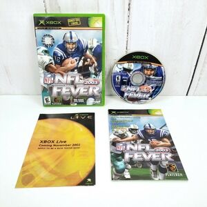 NFL Fever 2003 Microsoft Xbox Game Complete CIB Manual Sports Football E Rated